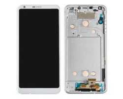 Kijelző LG G6 (H870) (lcd, érintőpanel, átvezető fóliával, előlap kerettel) fehér - arany ACQ90249801